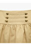 Slim Fit Cotton Napoleonic Buttoned Gabardine Mini Skirt - 7