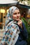 Petra Folk Pattern Shawl - Gray - 4