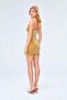 Alya Drapeli Glitter Jersey Strap Mini Dress Gold - 4