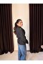 Women's Stand Collar Trench Coat Jacket with Belt and Buttons - 4