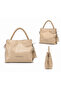 Beige Patent Leather Women's Hand and Shoulder Bag - 2