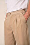 Men's Relaxed Fit Double Pleated Elastic Waist Trousers - 3