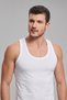 White Black Men's Undershirt 100% Cotton Standard Fit Normal Cut Set of 3 - 2