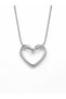 Silver Color Italian Crushed Chain Hollow Heart Pendant Curved Heart Women's Necklace - 3