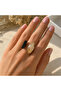 Citrine & Black Tourmaline Natural Stone Adjustable Women's Ring |   Handmade Natural Stone Ring - 3
