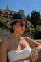 Women's Straw Hat Mare Toscana Black – Wide Brim, Natural Texture, Elegant Summer Design