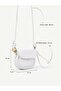 White Shk306 Adjustable, Knot Detail Strap, Mini, Women's Hand, Arm and Shoulder Bag - 8