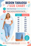 Women's Plus Size Light Blue Lycra Stone Detailed Tencel Denim Capri Bermuda Trousers - 7