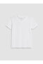 White V-Neck Men's T-Shirt - 6