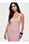Lcw Vision Pink Square Neck Textured Bodycon Dress - 2