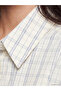 Peak New Season Blue Plaid Oversize 100% Cotton Blouse - 3