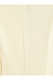 Yellow Crew Neck Peplum Blouse - 3