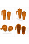 Kale Sippro Mug Set of 2 Interlocking Water Bottles with Straws 1250 ml + 750 ml - 5