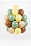 Nature Adventure Little Explorer Themed 20-Piece Macaron Yellow Eucalyptus Sea Sand Brown Pulseless Balloon Set 1 Year Old Birthday Decoration