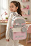 Stone Gray Korean Style School Bag with Accessories Primary School - Middle School - 2