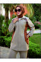 Women's Hijab Tracksuit Set, Top and Bottom Set with Zipper Model 449 - 3