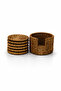 Rattan Boxed Set of 6 Coasters 8 Cm, Bohemian, Modern, Bamboo, Nordic - 3