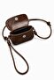 Adjustable Knotted Quality Thin Strap Flap Mini Size Leather Bag Stylish Women's Cross Shoulder Bag from Day to Night - 3