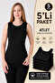 Women's 5-Pack Thick Strap Tank Tops - 90% Cotton
