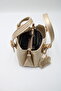 Women's Gold Front Accessory Detailed Crossbody Hand and Shoulder Bag with Charm Accessories - 7
