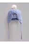 Winter Baby Hat with Pompom and Earflaps, Welsoft Lace-Up Hat - 2