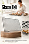 Glaso Teli 40X25 cm - Stainless Non-Stick Black Oven and Cake Cooling Stand, Chocolate Grill, Crispy Cookie and Pastry Cooling Apparatus, with 1.1 cm Feet 723433