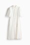 Broderie-anglaise cotton shirt dress - 5