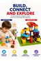 Fun Mini Train Ride Slide Building Blocks Set, 76 Pieces, Multistage Ball Track with Colourful Train and Green Baseplate, Ages 3+ - 6