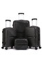 4PCS PP Hard Shell Unisex Travel Suitcase Set 14/20/24/28 Inch, Includes Cosmetic Bag, TSA Lock, 360° Silent Spinner Wheels, Adjustable Handle, Stylish Luggage for Business & Family Trips