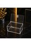 5mm Acrylic Plexiglass Box with Locking Key (15X25X15) Transparent-Black Base - 2