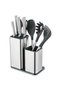 2-in-1 Stainless Steel Knife Holder, Knife Block, Cutlery Box, Kitchen Storage Set, Scissors Holder, Knife Holder (Knife Not Included) (Black)