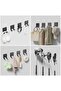 4 packs of wall keychains, wall-mounted razor holders, hat racks, self-adhesive hooks, shower hooks, and towel hooks (black). - 3