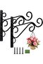 Plant hooks - 2-Pack - 31cm - Flower hooks - Wall hooks - For plants, bird feeders, wind chimes, lanterns, aromatherapy burners - Black