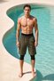 Men's Tesettür Havuz Deniz Swimmer Shorts Water Repellent Quick Dry Underwear Tights Swimwear Rks-013-26 Khaki - 3