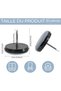 30 22mm Teflon chair leg pads, round furniture leg pads, peg-on chair leg pads, for protecting tiles, wood floors, chairs, tables and beds. - 2