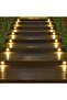 12-Pack Outdoor Solar Stair & Fence Step Lights (Warm White, Black Frame) - 5