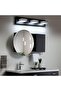 Modern LED bathroom lighting (3 lamps, 50 cm), matte black modern acrylic bathroom wall lighting above the mirror (Three light colors) - 3