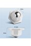 Black White 8-Pack Self-Adhesive 360° Swivel Caster Wheels 37.3mm - 2