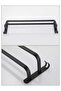 Wall-mounted towel rack with 2 hooks, suitable for bathrooms, hotels, and kitchens, black, double-layered, 40cm. - 3