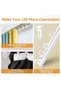 100-piece set of curtain hooks and tracks, suitable for curtain tracks, white, also suitable for shower curtain tracks and doors. - 3