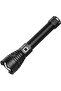 Rechargeable LED flashlight - USB, with battery indicator, high power, black