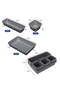 8-Piece Drawer Organizer Set | 3 Sizes of Storage Boxes, Suitable for Kitchens, Bathrooms, Offices, and Bedrooms | DIY Modular Drawer Dividers - Grey - 3