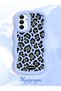 Samsung Galaxy A04S Compatible Wavy Frame Leopard Print High Quality Silicone Phone Case