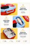 Vgn-7161 Block Compatible Red Navy Blue Stainless Steel Lunch Box - 3