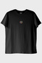 Rubik's Cube Patterned Embroidery Black T-Shirt