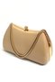 Women's Skin-Tone Evening Dress Clutch Chain Strap Hand and Shoulder Wedding Engagement Evening Bag