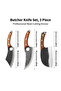 3-Piece Kitchen Knife Set, Ultra-Sharp Boning & Cleaver Knives for Meat Deboning & Vegetable Prep, Ergonomic Handle Cooking Cutlery for Home Kitchens, Butchers & Chefs - 7