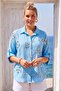 Italian Lavender Blue Shirt Collar Long Sleeve Buttoned Sequined Embroidered Casual Woven Shirt 65 62 - 3