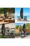 Waterproof sun umbrella cover made of Oxford cloth, UV resistant, comes with a storage bag, dimensions: 265 x 40 x 70/50 cm (canopy only). - 5