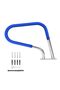 Rustproof 304 Stainless Steel Pool & Bathroom Handrail Set – Heavy-Duty Railings with Blue Non-Slip Grip Covers, 385 lbs Support, Easy Installation – Complete Accessory Kit for Home Safety
